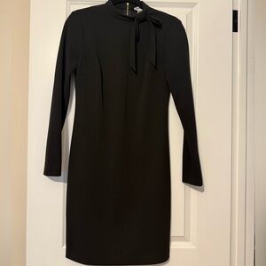 Calvin Klein Black Long Sleeve Dress with Bow
